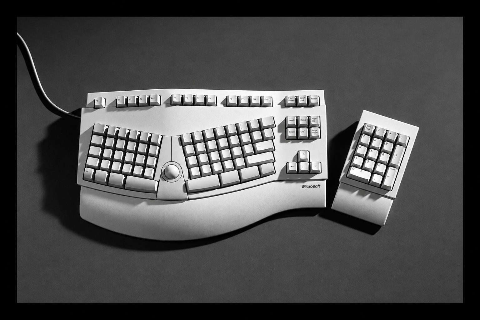 Microsoft Natural Keyboard with separated numeric keypad